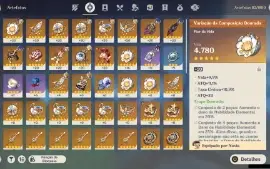 GENSHIN IMPACT - AR52, 9T5⭐Navia + Bis, Shogun + Bis+armas