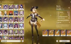 GENSHIN IMPACT - AR52, 9T5⭐Navia + Bis, Shogun + Bis+armas