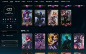 Conta LoL/Valorant Season 5, Skins prestigio e santuário