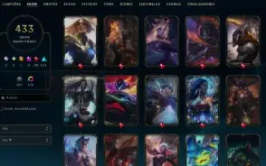 Conta LoL/Valorant Season 5, Skins prestigio e santuário