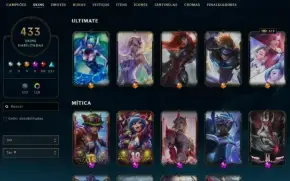 Conta LoL/Valorant Season 5, Skins prestigio e santuário