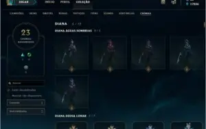 Conta LoL Gold III/Todos os Campeões/360 Skins
