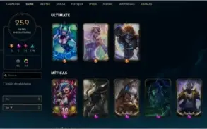 Conta Diamante 4, 259 Skins
