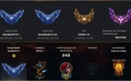Conta league of legends DIAMANTE 1