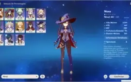 GENSHIN IMPACT AR 21 / NA -  KLEE & MONA + 6 ARMAS 4*