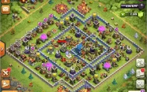 clash - CV 12 muito bem evoluida + clan lvl 14 gold II