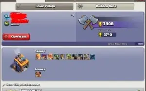 clash - CV 12 muito bem evoluida + clan lvl 14 gold II