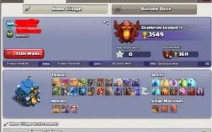 clash - CV 12 muito bem evoluida + clan lvl 14 gold II