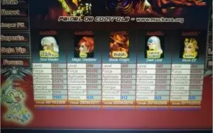 Conta MUchaos com vários 7 full e baús de itens full