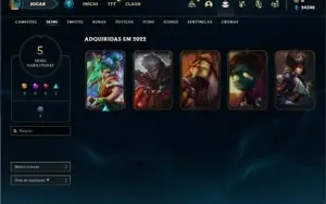 Conta prata 4 com 23 Champs e 5 Skins + 6 Espolios