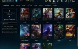Conta prata 4 com 23 Champs e 5 Skins + 6 Espolios