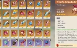 CONTA AR45- DILUC+ZHONGLI+XIAO + 57 RESINAS + GEMAS -NA-PC