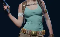 Lara Croft 3D - Arquivo .Stl Para Impressão 3D