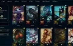 prata 2 boa pra main suporte lvl 63 36 champs 8 skins