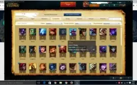 Conta com Borda de Ouro, mais de 30 skins