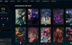 Level 203, Prata 1, 56 skins, 101 champs