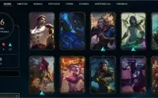 Level 203, Prata 1, 56 skins, 101 champs