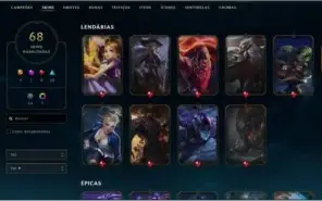 Conta LoL // lvl278 // 68 skin