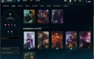 Conta de lol platina 1 9 skins handlevel