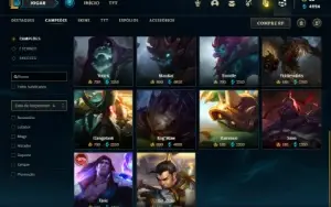 Conta Unranked com 150 Champs e 164 Skins ( MAIN SUP )