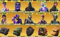 480 Skins+ Caveirao roxo+zumbi rosa+Renegade+galaxy