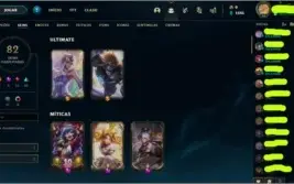 Conta lol lvl 60 Com Neeko e Irelia Prestigio 82 skins