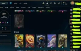 Conta lol lvl 60 Com Neeko e Irelia Prestigio 82 skins