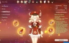 Conta genshin ar 55+ com 6 , 5* e keqing c2