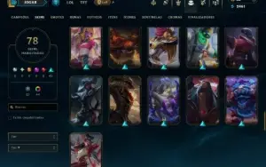 Mestre com 150 Champs e 78 Skins ( 429 PDL ) +6 Prestigios