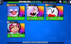 Conta do Brawl Stars com 11.000 troféus e 173 gemas