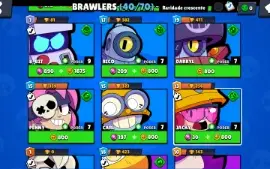 Conta do Brawl Stars com 11.000 troféus e 173 gemas