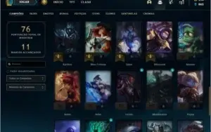 Conta prata 4 com 12 skins e 41 champs
