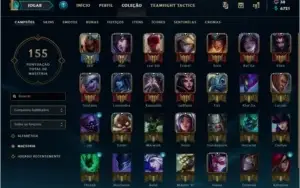 League of Legends Conta Diamond 4 com 17 skins