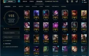 League of Legends Conta Diamond 4 com 17 skins