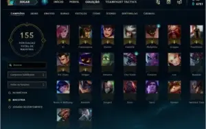 League of Legends Conta Diamond 4 com 17 skins