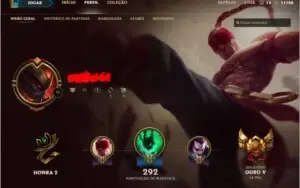 CONTA LEAGUE OF LEGENDS - OURO V - 116 SKINS