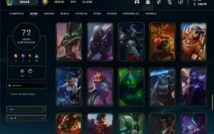 Conta bronze 2 com 125 Champs e 72 Skins ( MAIN ADC )