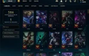 Conta bronze 2 com 125 Champs e 72 Skins ( MAIN ADC )