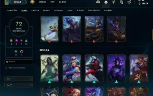 Conta bronze 2 com 125 Champs e 72 Skins ( MAIN ADC )