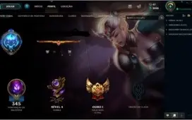 CONTA OURO 1, TODOS CHAMPS, 135 SKINS, 6 VITORIOSAS
