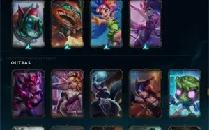 Conta no lol com 212 skins, com 880 RP, 21K EA (Unraked)