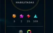 Conta no lol com 212 skins, com 880 RP, 21K EA (Unraked)