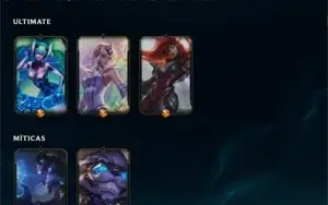 Conta no lol com 212 skins, com 880 RP, 21K EA (Unraked)