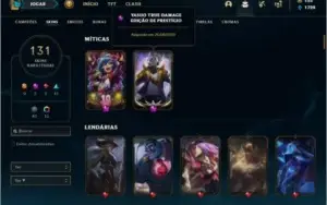 Conta ouro 3 com 155 Champs e 131 skins (1 Prestigio)
