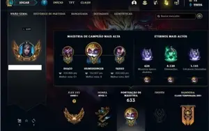 Conta ouro 2 com TODOS os champs e 190 Skins ( Nivel 659 )