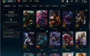 Conta bronze com muitos champs e skins