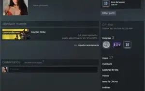 Steam 10 Anos Não Limitada, Medalha 10/5 Anos CSGO, 17 Jogos