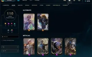 Conta platina 1 com varias skins prestigio.