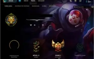 CONTA LEAGUE OF LEGENDS OURO 1, 65 CHAMPIONS, 15 SKINS!