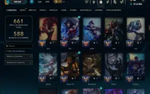 Bronze 1 com TODOS os Champs e 229 Skins ( MAIN SUP )